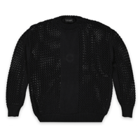 OCTAGON WEB KNITTED SWEATER - BLACK