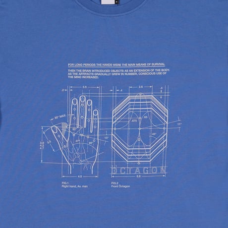OCTAGON SURVIVAL TEE - ELECTRIC BLUE