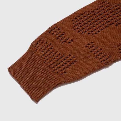 DEMARCOLAB  CAMO VENT KNIT CARDIGAN - BRONZE