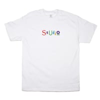 STUDIOSKATEBOARDS MULTI MEDIA TEE  - WHITE