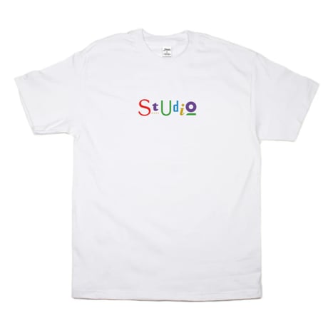 STUDIOSKATEBOARDS MULTI MEDIA TEE  - WHITE
