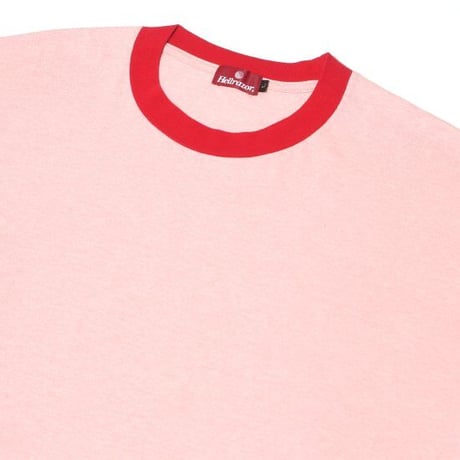 HELLRAZOR HEATHER RINGER SHIRT - RED