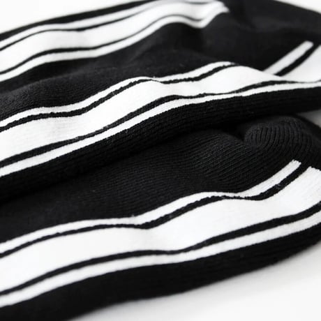 SKATEBOARD CAFE STRIPESOCKS LO - BLACK/WHITE