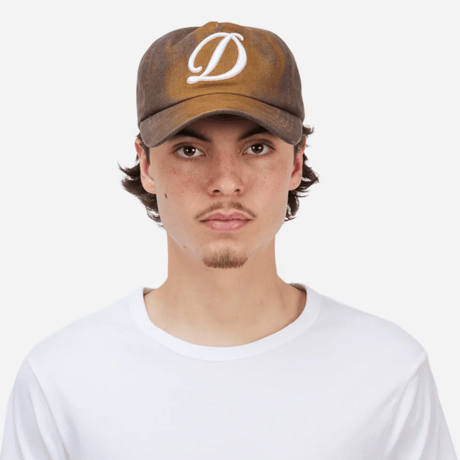DIME CARSIVE DENIM WORKER CAP - BROWN WASHED