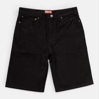 BAKER WARNER DENM SHORTS - BLACK
