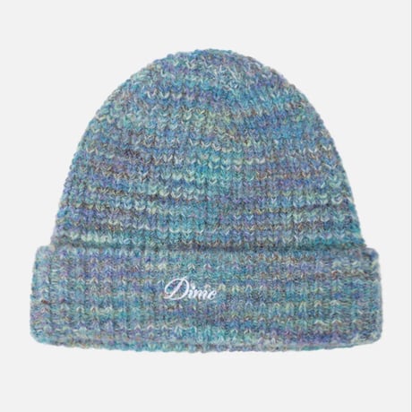 DIME FUZZY FOLD BEANIE -  BLUE MULTI