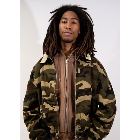INTERBREED WIP FADED ZIP HOODIE - FADEBROWN