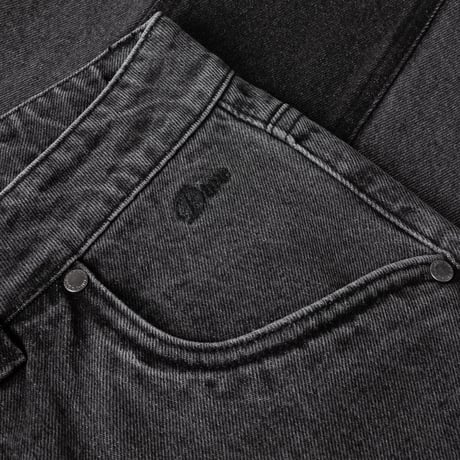 DIME BAGGY DENIM PANTS - KNOWTOMATIC BLACK