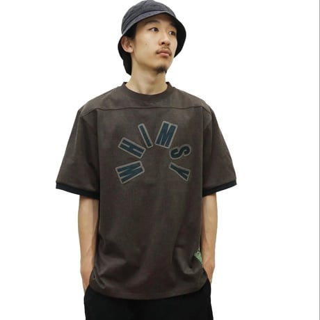 WHIMSY ARCH LOGO RINGER TEE - BROWN