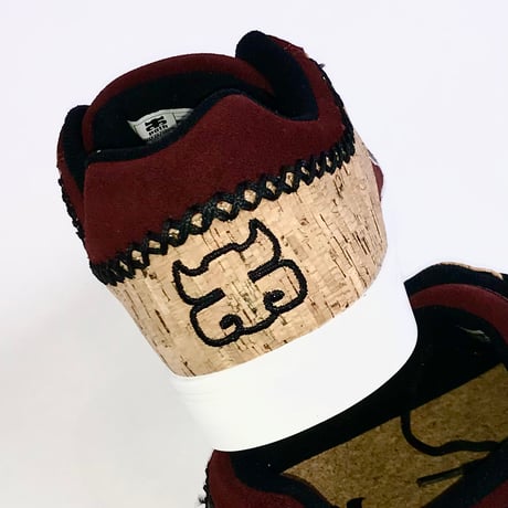 IPATH REED LOW - CORK AND BURGUNDY SUEDE