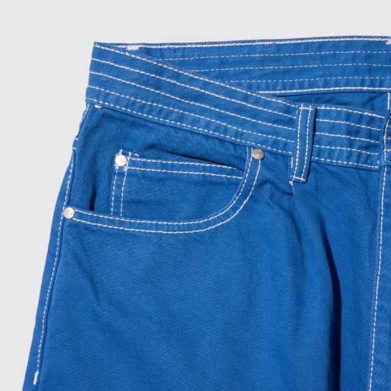 DEMARCOLAB SILVER DUB O/D DENIM JEANS - BLUE |
