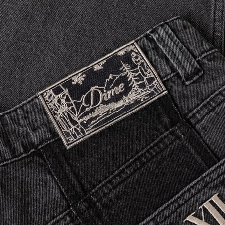 DIME BAGGY DENIM PANTS - KNOWTOMATIC BLACK