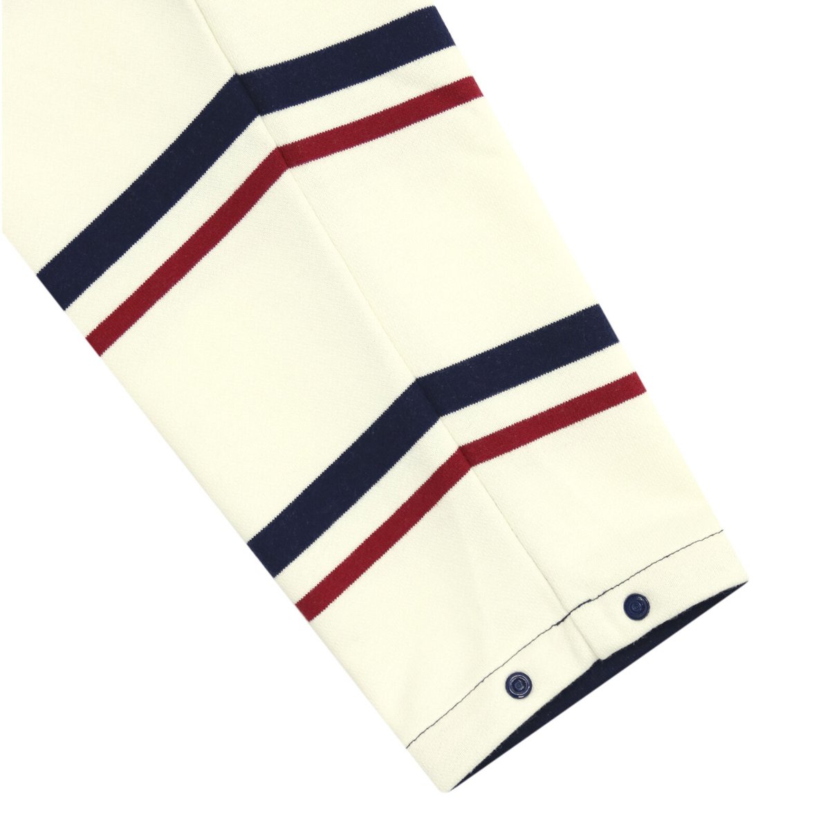 新品 Whimsy SNAP SLEEVE BORDER TOP L ウィムジー WHIMSY SNAP SLEEVE BORDER TOP - WHITE | BOTTO