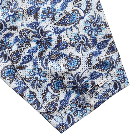 WHIMSY PAISLEY MESH TEE - WHITE