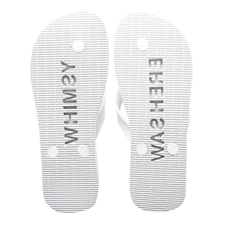 WHIMSY WAS HERE BEACH SANDALS - WHITE