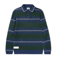 BUTTERGOODS STRIPE KNITTED SWEATER - NAVY/FOREST