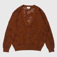 DEMARCOLAB  CAMO VENT KNIT CARDIGAN - BRONZE