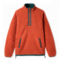 BUTTER GOODS GLACIER SHERPA 1/4 ZIP-RUST