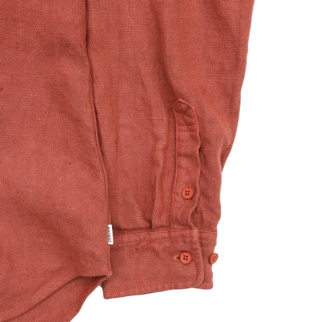 WHIMSY LINEN DYED SHIRT - CORAL