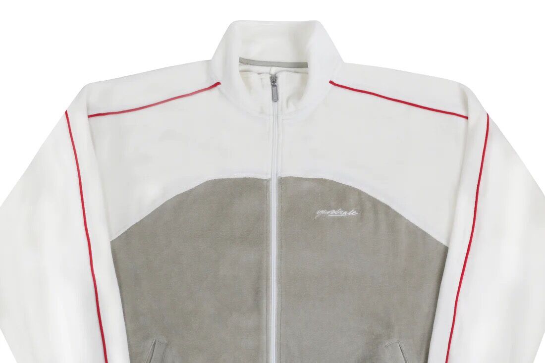 YARDSALE VELOUR TRACK JACKET - CREAM | BOTTOM LINE