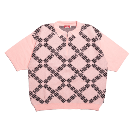HELLRAZOR HR CORPS KNITTED POLO SHIRT - PINK