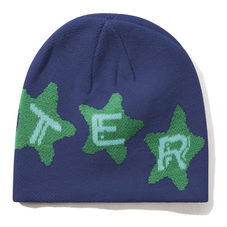BUTTERGOODS STARS SKULLY BEANIE - NAVY