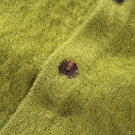 BUTTERGOODS MOHAIR BUTTONUP KNITED SHIRT - MOSS