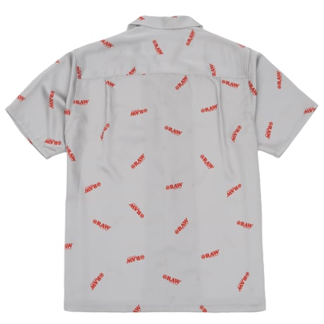 RAW X INTERBREED LOGO OPEN OPENCOLLOAR SHIRT - NATURAL
