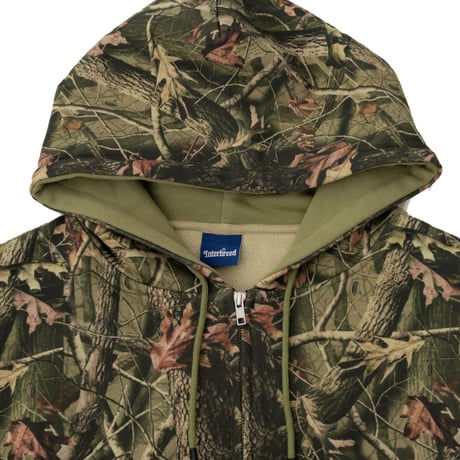 INTERBREED CAMOUFLAGE HEAVYWEIGHT ZIPHOODIE - REAL TREE CAMO