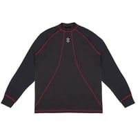 OCTAGON BASE L/S T-SHIRT - BLACK/RED