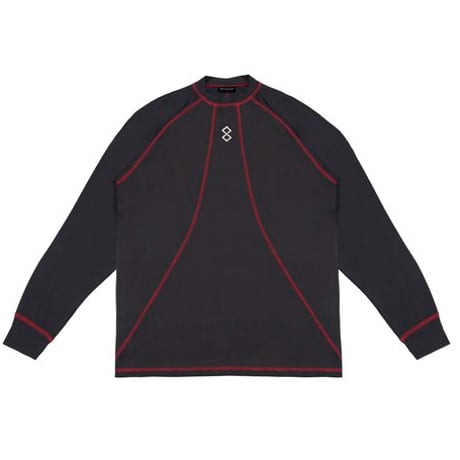 OCTAGON BASE L/S T-SHIRT - BLACK/RED