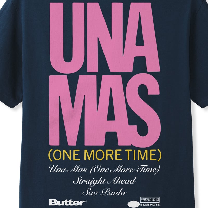 ◆Butter Goods◆ Una Mas Tee グラフィックプリント Tシャツ BUTTERGOODS UNA MAS TEE - NAVY | BOTTOM LINE