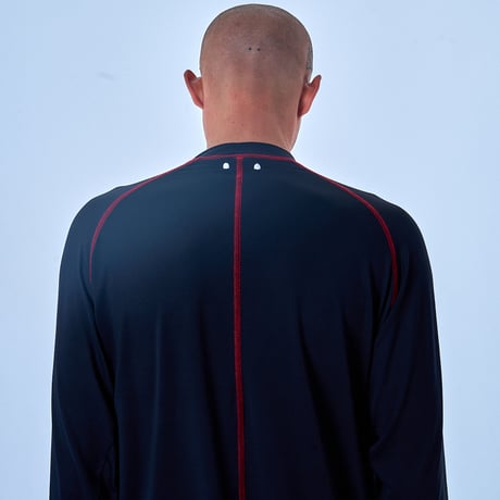 OCTAGON BASE L/S T-SHIRT - BLACK/RED