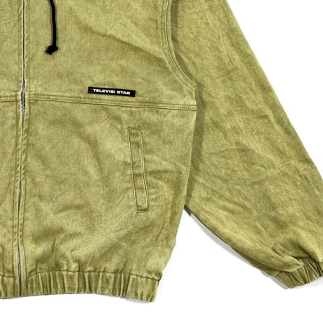 TELEVISISTAR DENIM JACKET - OLIVE DENIM WASHED