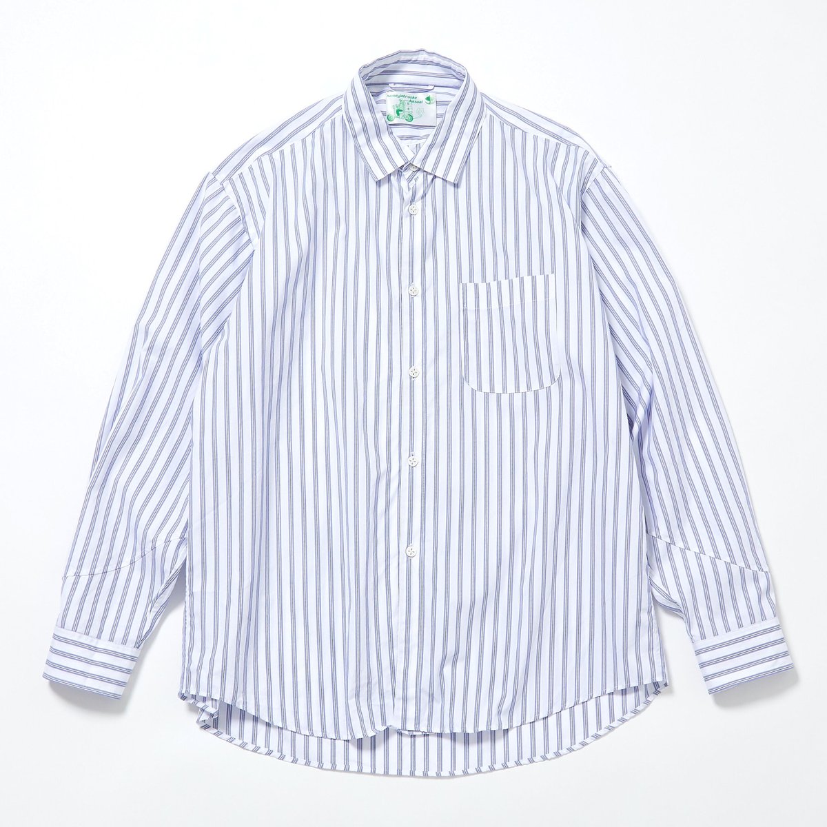 RAJABROOKE JALUR SHIRT - WHITE/BLUE | BOTTOM LINE
