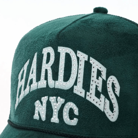 HARDIES HARDWARE CURVE TRUCKER HATS SUEDE - GREEN