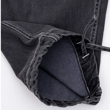 INTERBREED ENGINEER DENIM CARGO PANTS - BLACK