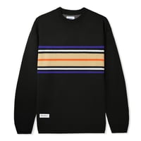 BUTTER GOODS STRIPE KNIT SWEATER - BLACK
