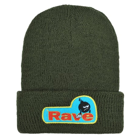 RAVESKATEBOARDS  SAD BOMB WOOL BEANIE - OLIVE