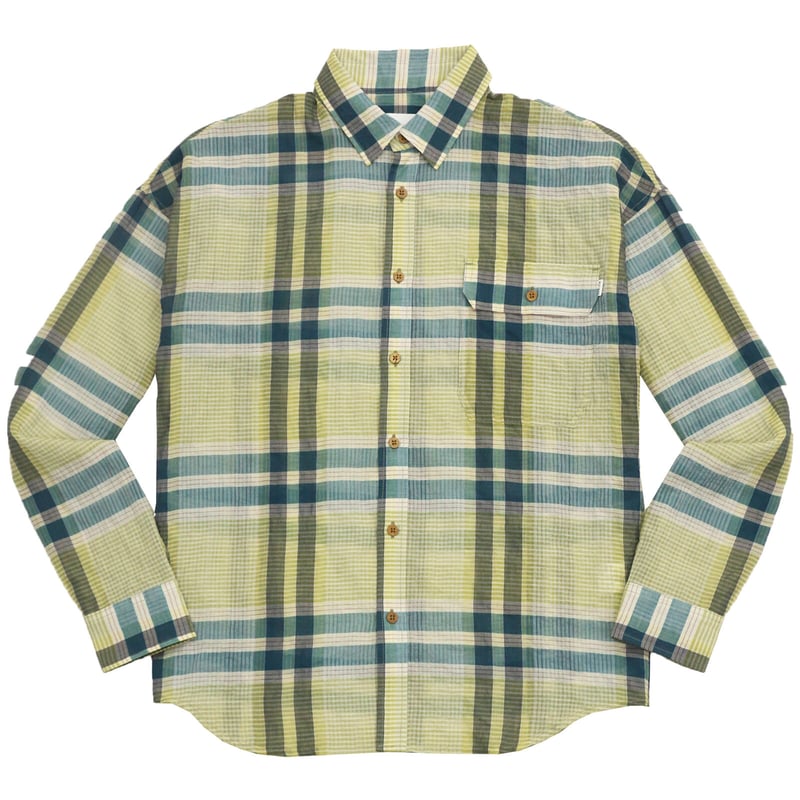 WHIMSY SILK PLAID SHIRT - YELLOW | BOTTOM LINE
