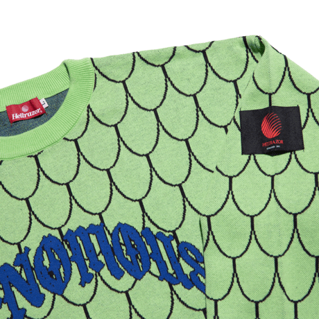 HELLRAZOR VENOM CREWKNIT - LIME