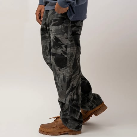 INTERBREED BRUSHED CAMO TROUSER - CHARCOAL