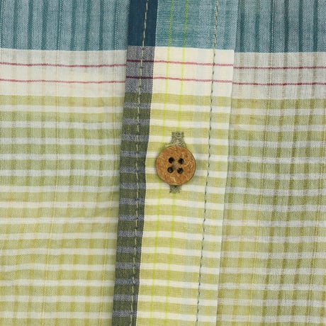 WHIMSY SILK PLAID SHIRT - YELLOW