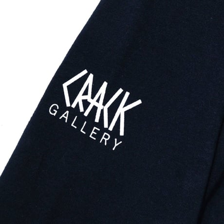 CRACK GALLERY  WHITE KNIFE L/S TEE - BLACK