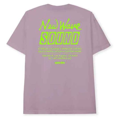 AM-FM NEW WAVE TEE - MAUVE