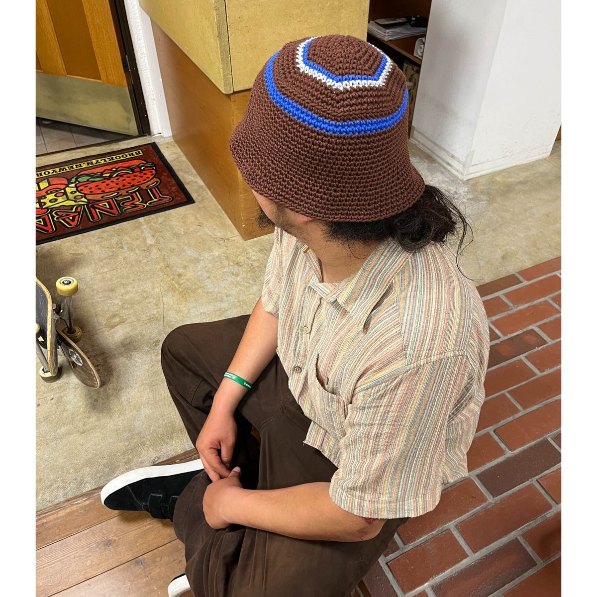 JHAKX COTTON BUCKET HAT - BROWN