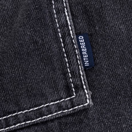INTERBREED ENGINEER DENIM CARGO PANTS - BLACK