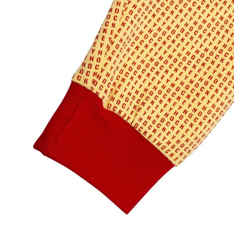 HOCKEY ALLOVER L/S POLO-GOLD