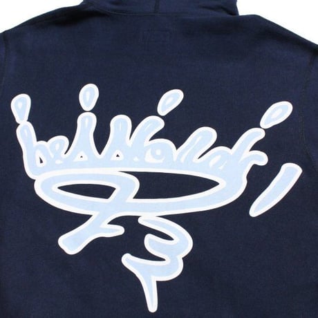 HELLRAZOR MILK CROWN PULLOVER HOODIE - NAVY