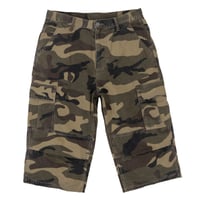 INTERBREED CROPPED CAMOUFLAGE SHORTS - WOODLAND CAMO